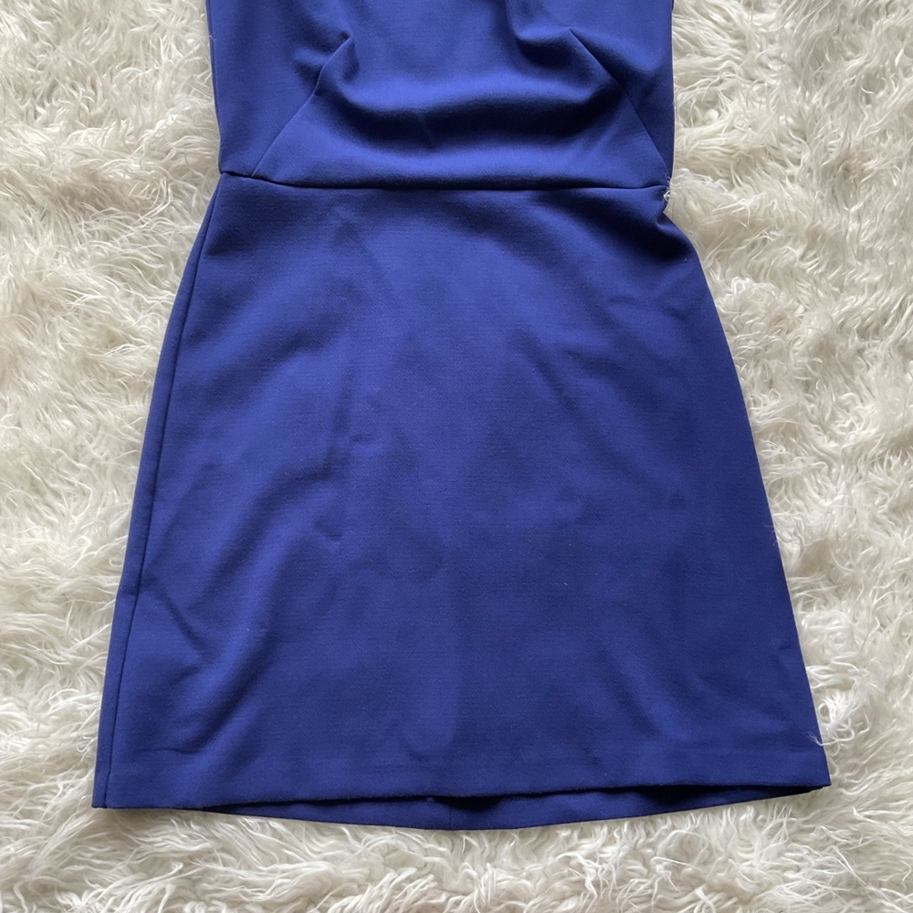 Loft Laser Cut Floral Sheath Dress in Blue - Picture 3 of 8